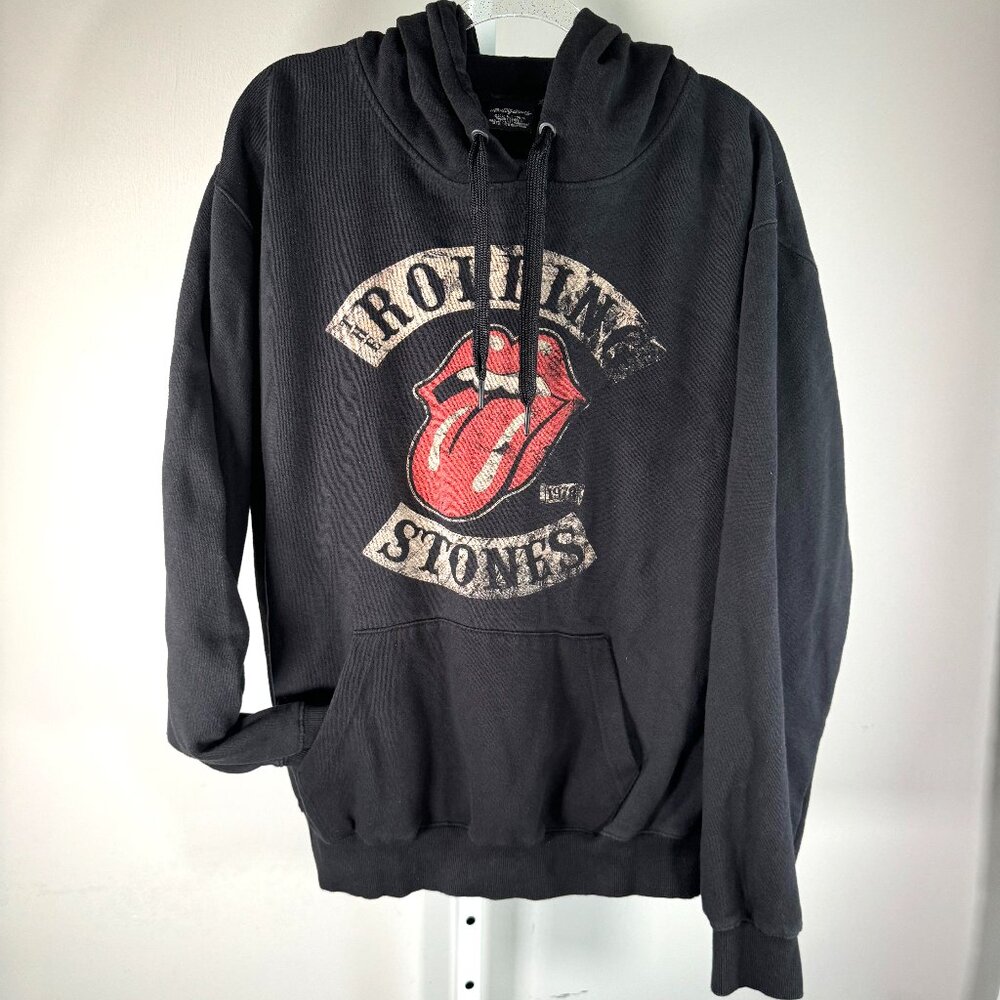 Rolling Stones 1978 Tour Hot Lips Logo Black Rock Sweatshirt Unisex Size XL